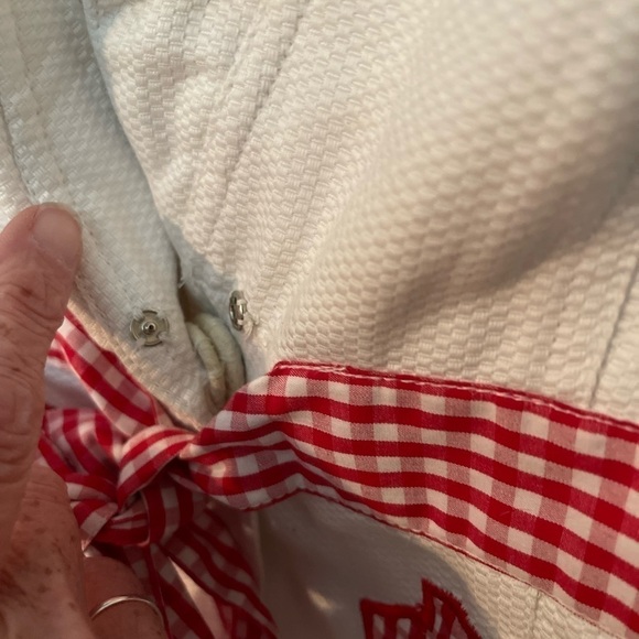 Betsey Johnson off white blazer with red gingham trim. Y2K - Picture 7 of 14